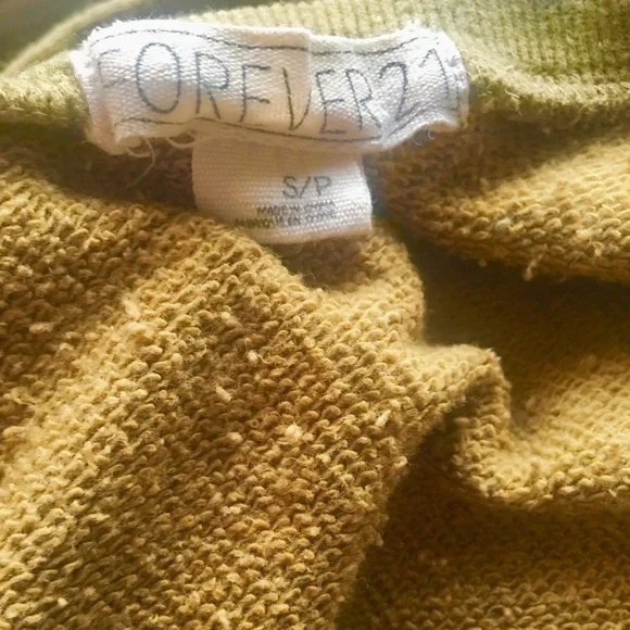 Forever 21 Olive Green Crop Top Sweater - Picture 5 of 5